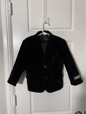 SPRING NOTION Boys Suits for Kids Size 4 Black Velvet 2 Pieces K118